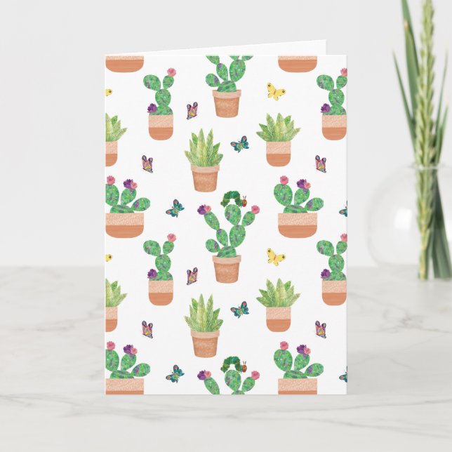 Carte Eric Carle | Caterpillar, Cactus et Papillon Pa (Devant)
