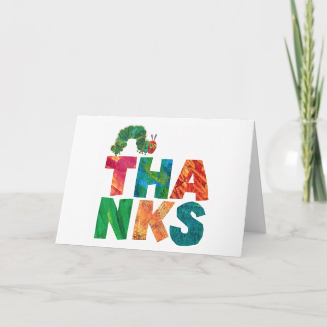 Carte Eric Carle | Merci Caterpillar (Devant)