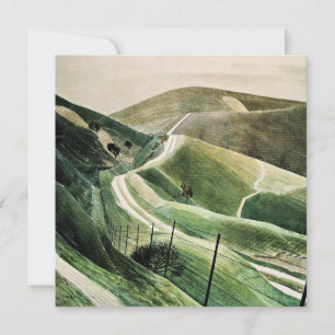 Carte Eric Ravilious - Chalk Paths, célèbre oeuvre d'art