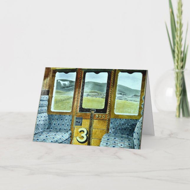 Carte Eric Ravilit, Train Paysage, (Devant)