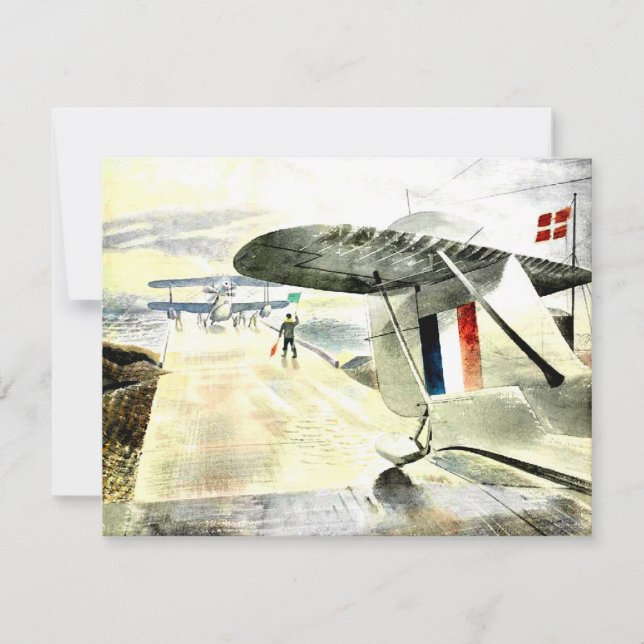 Carte Eric Ravilit, Walrus Aircraft sur Slipway (Devant)