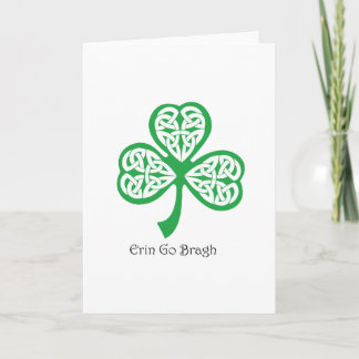 Carte Erin vont shamrock de Bragh avec le knotwork