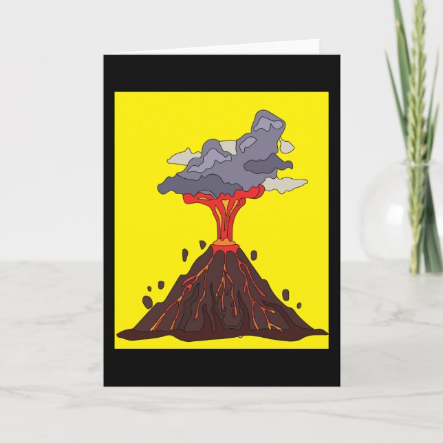 Carte Éruption volcanique Volcan Éruption volcanique Lav (Devant)