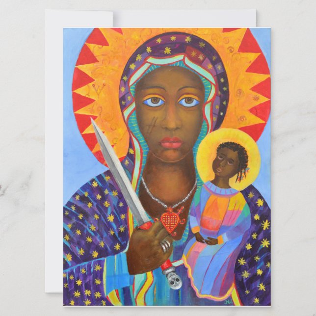Carte Erzulie Dantor Black Madonna Voodoo Lwa (Devant)