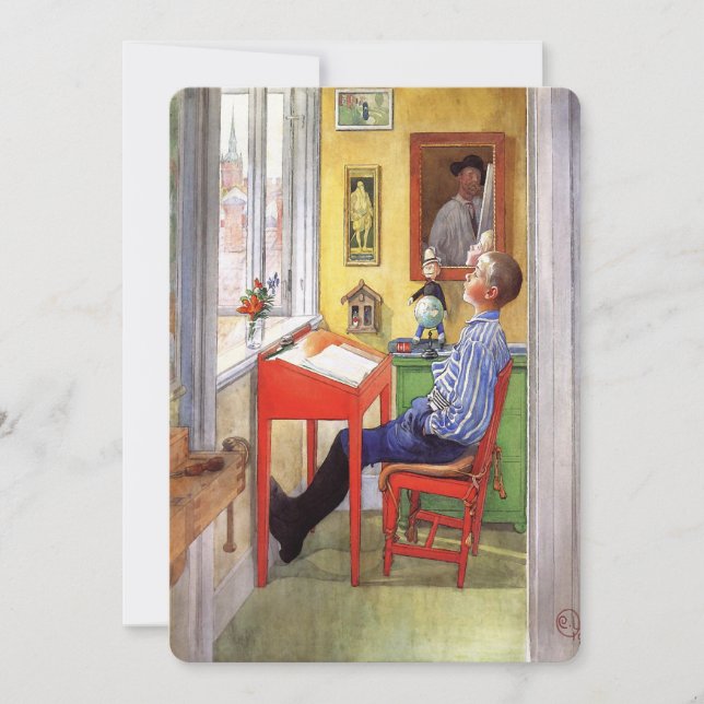Carte Esbjorn Faire ses devoirs par Carl Larsson (Devant)