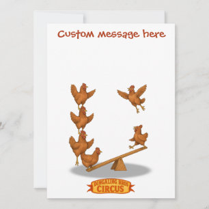 Carte escadron acrobatique des poulets gazouillants