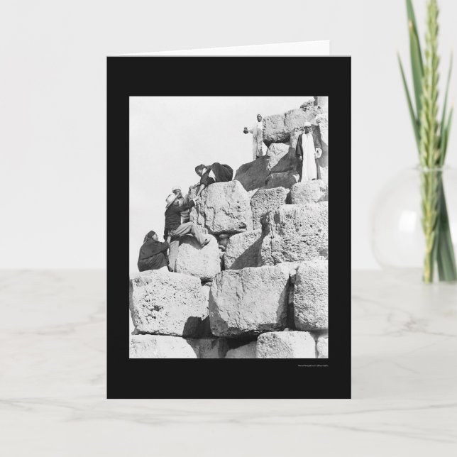 Carte Escalade de la Grande Pyramide en Egypte 1870 (Devant)