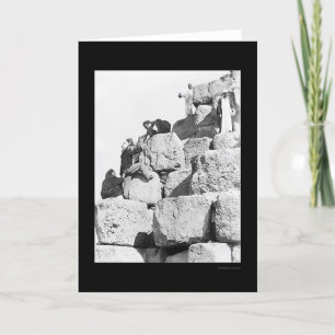 Carte Escalade de la Grande Pyramide en Egypte 1870