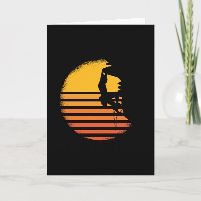 Carte Escalade Retro Vintage Rock (Devant)