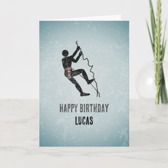 Carte Escalade Rockface Cool Regarder métal Anniversaire (Devant)