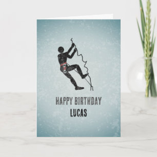 Carte Escalade Rockface Cool Regarder métal Anniversaire
