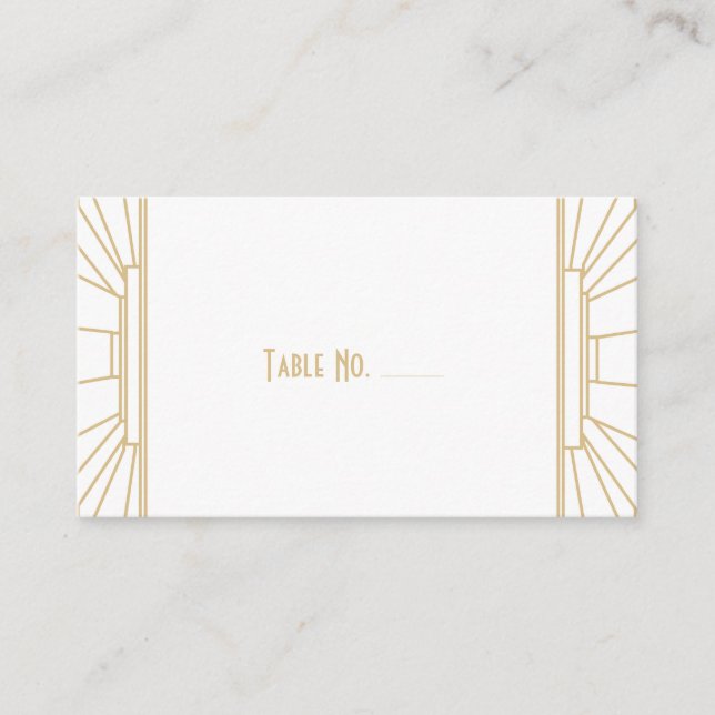 Carte Escort Invité Art Déco (Devant)