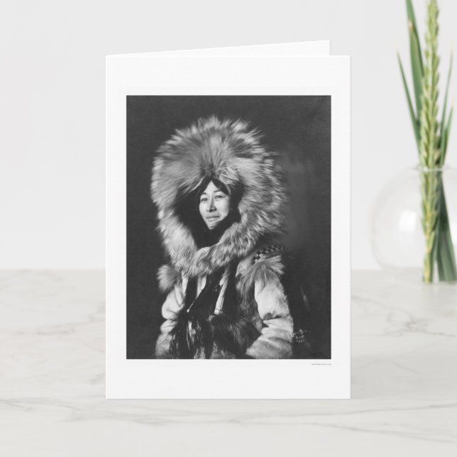 Carte Eskimo Femme Portant Un Manteau De Fourrure 1915 (Devant)