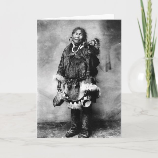 Carte Eskimo mère et enfant (Devant)