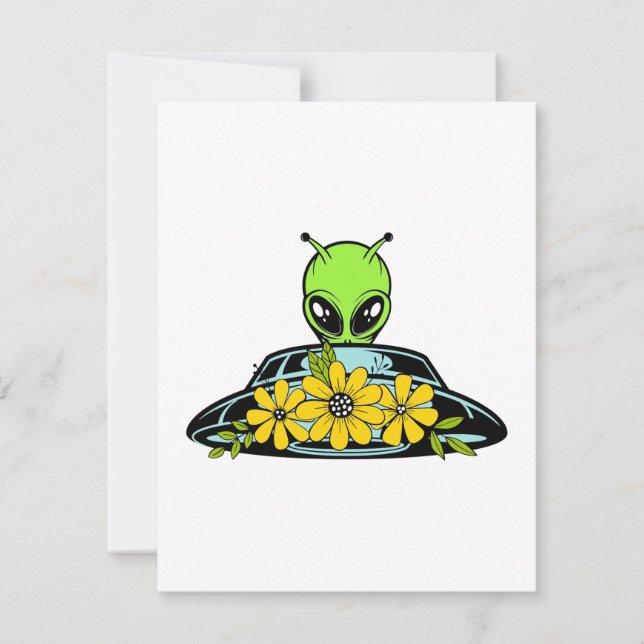 Carte Espace Alien Floral (Devant)