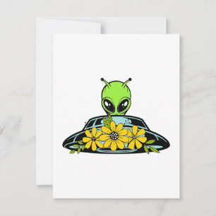 Carte Espace Alien Floral