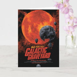 Carte Espace cimetière crâne Halloween Galaxie des horre