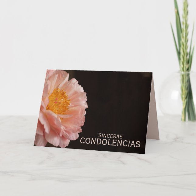 Carte Espagne Sympathy Pink Peony (Devant)