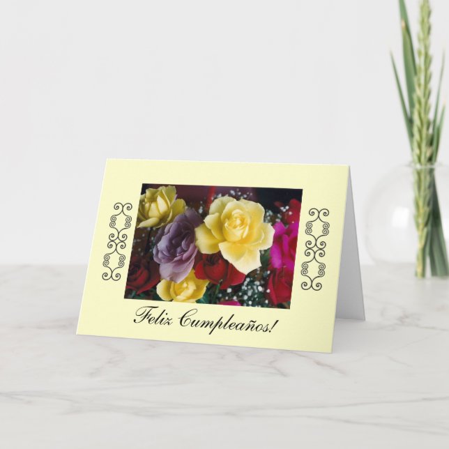 Carte Espagnol : Anniversaire/Cumpleaños (Devant)