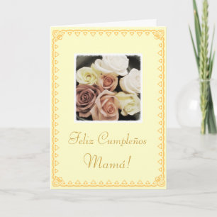 Carte Espagnol : anniversaire de maman Cumpleanos / Mama