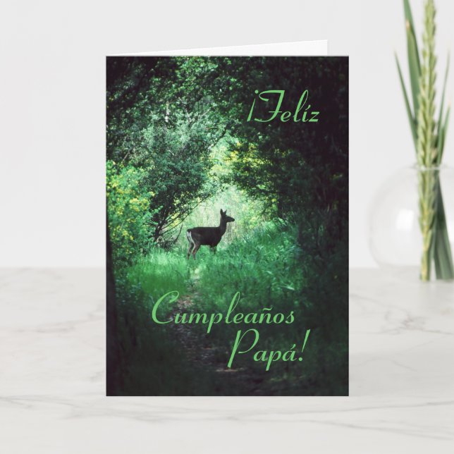 Carte Espagnol : Cumpleaños Papá/anniversaire du papa (Devant)