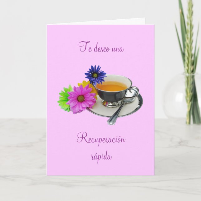 Carte Espagnol : Recuperación- taza de té/obtiennent (Devant)