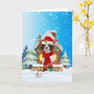 Carte Espagnol Springer anglais dans la neige avec gi de