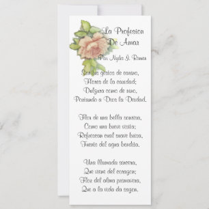 Carte Espagnol ST. La Personnaliser poétique de Valentin