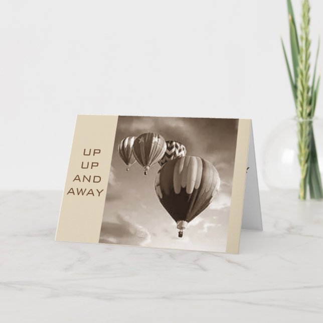 CARTE ESPÉREZ-VOUS *SOAR* SUR VOS BALLONS D'ANNIVERSAIRE (Devant)