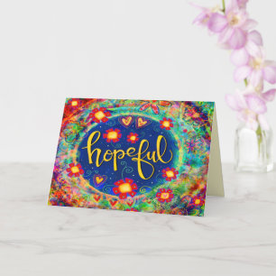 Carte Espérons Fun Floral Plutôt tendance Whimsical