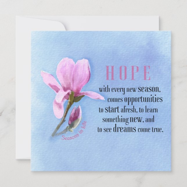 Carte Espoir florissant (Devant)