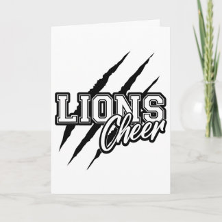Carte Esprit d'équipe de cheerleading Lions Cheer Ck à l
