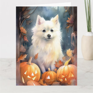 Carte Esquimau Américain D'Halloween Avec Peur Citrouill