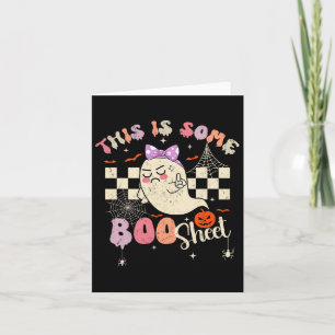 Carte Est Boo Feuille Cute Ghost Retro Halloween Costume