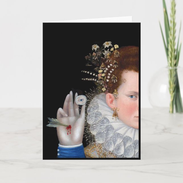 Carte Est-ce mon oeil que vous tenez, un collage numériq (Devant)