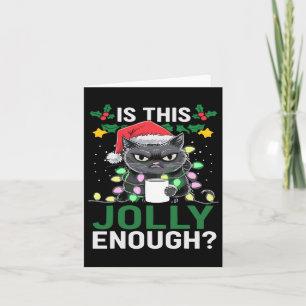 Carte Est-Ce Que Ce Jolly Assez Chat Noir Joyeux Noël Tr
