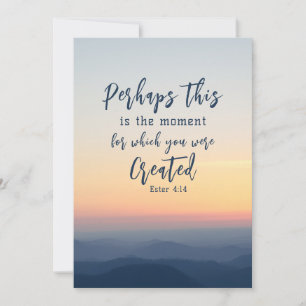 Carte Esther 4 Peut-être que c'est l'heure Bible Flat Ca