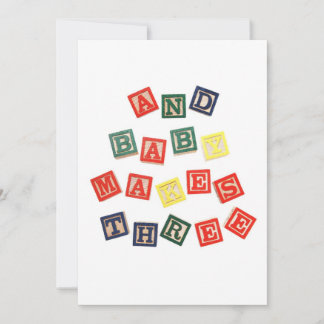 Carte Et bébé fait trois
