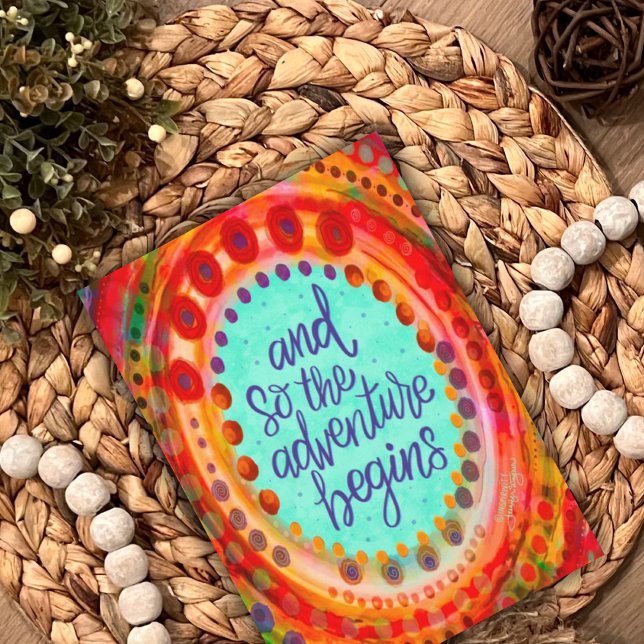 Carte Et donc l'aventure commence Inspirivity Aqua (Créateur téléchargé)