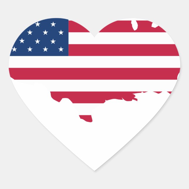 carte et drapeau américains - autocollant (Devant)