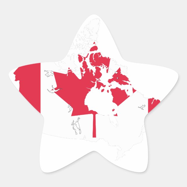 Carte et drapeau du Canada - autocollant (Devant)