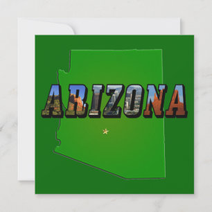 Carte et texte de l'image de l'Arizona