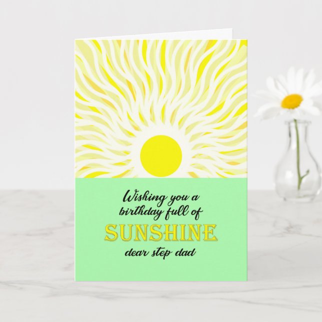 Carte Étape papa Anniversaire Bright Sunshine Card (Petite plante)