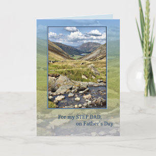 Carte Étape papa sur la Fête des pères, Paysage de monta