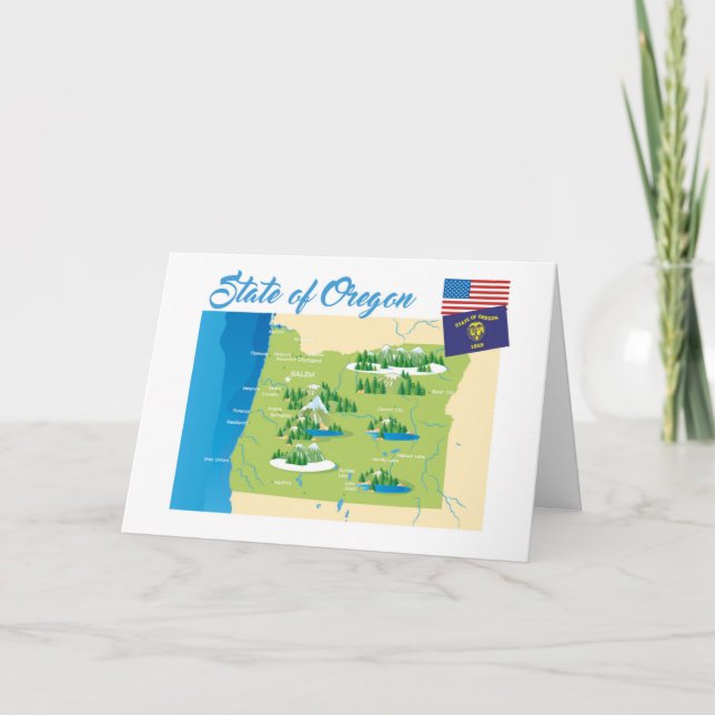 Carte État des Oregon (Devant)