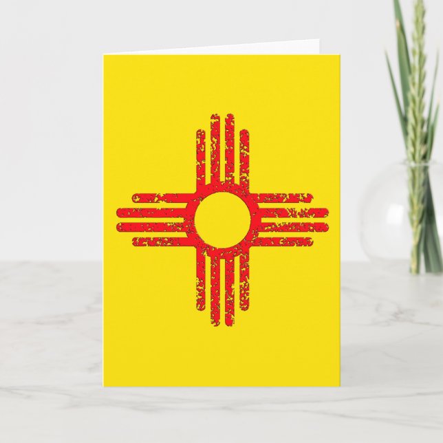 Carte État du Nouveau-Mexique Zia Sun (Devant)