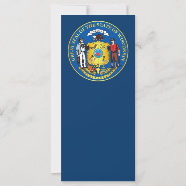 Carte État du sceau du Wisconsin (Devant)