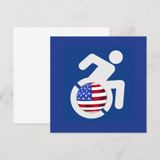 Carte États-Unis handicapés (Devant / Derrière)