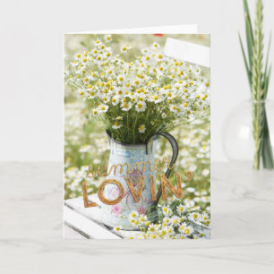 Carte Été Amour Champ Fleurs sauvages + Texte