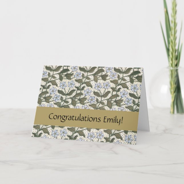 Carte Été Périwinkel Fleur Plutôt Élégant Floral (Devant)